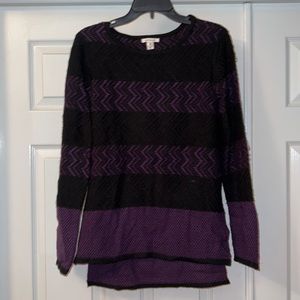 Westbound sweater, color: purple & black, size: Medium